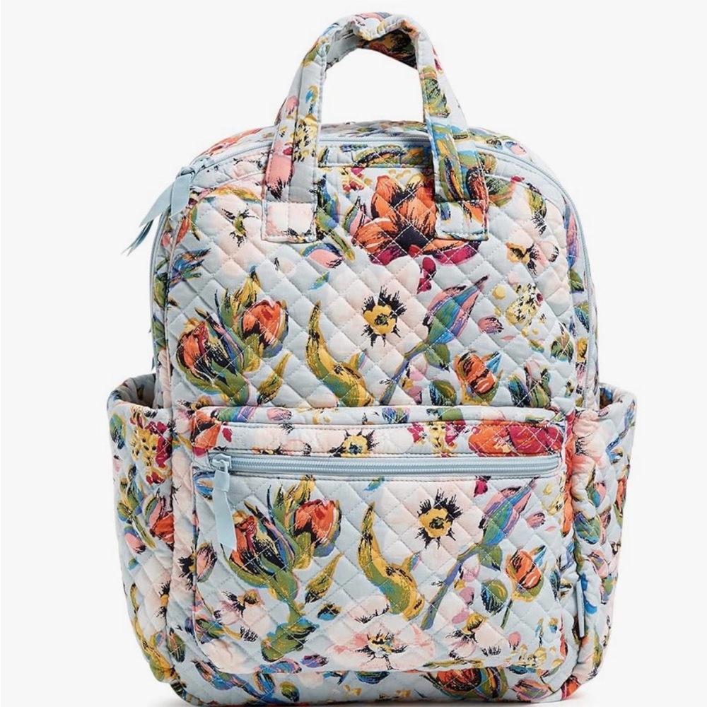 Vera Bradley Floral Quilted Women's Backpack totepack NWT